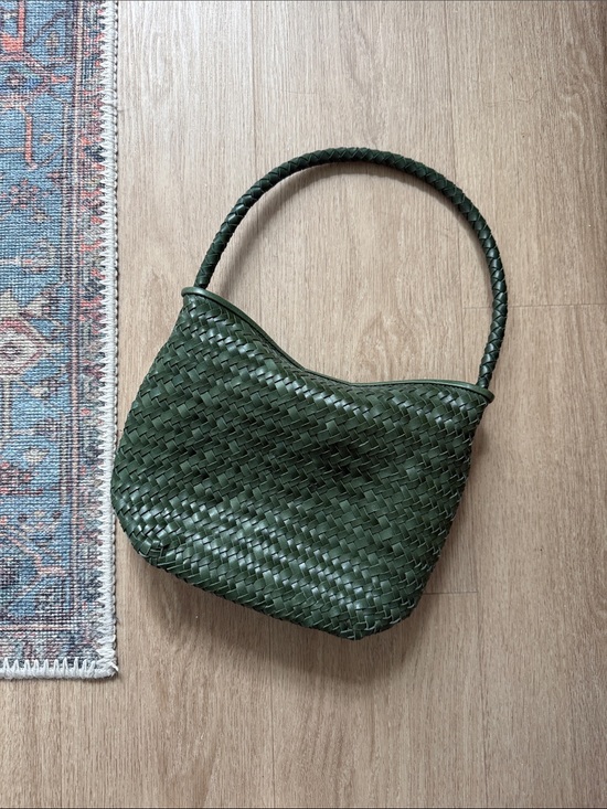 Madewell Handbags - Madewell Olive Green Woven Shoulder Bag